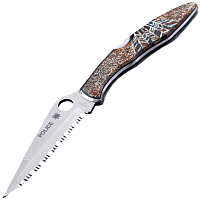Коллекционный складной нож Santa Fe Spyderco Police Serrated