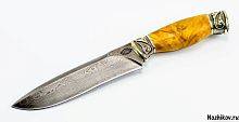 Охотничий нож  Авторский Нож из Дамаска №31