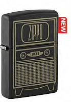 Зажигалка ZIPPO Vintage TV Design с покрытием Black Matte