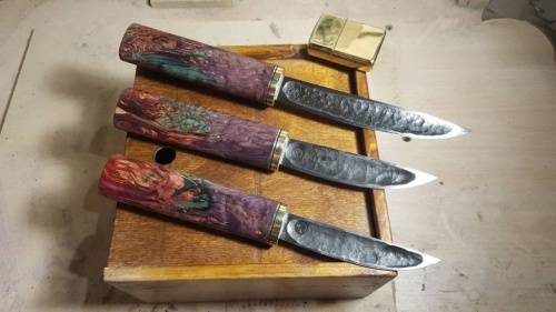 Авторский якутский нож из стали Х12МФ фото 2